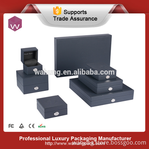 luxury customize leather jewelry set gift box wholesale